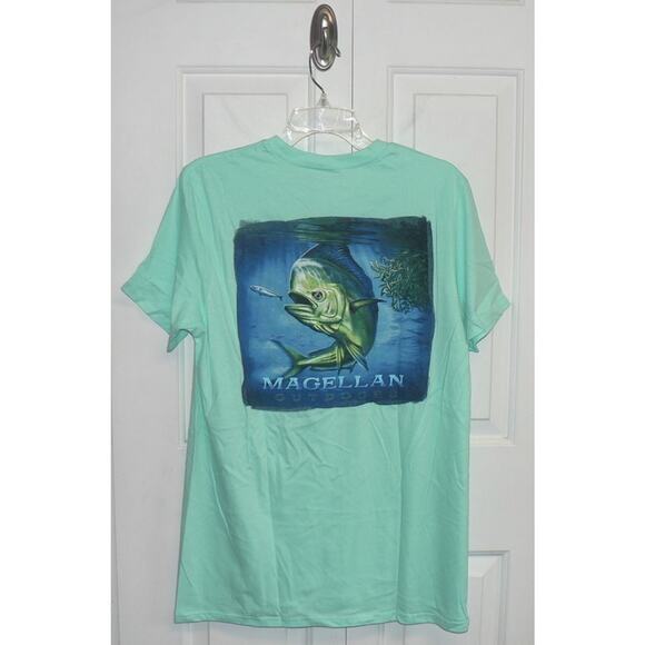 Magellan Outdoors Men's in Frame Short Sleeve Mahi-Mahi T-Shirt in Mint Medium - Picture 4 of 4